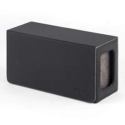 Produktbild von cardcosmos 200+ Premium Deck Box Schwarz mit Dice Tray