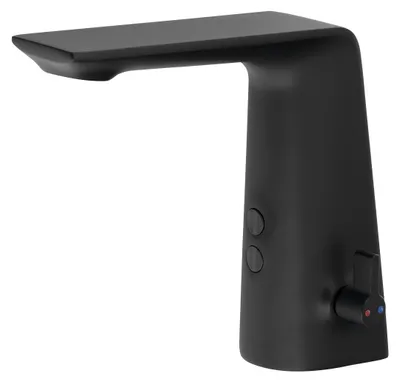Produktbild von Sensor-Standarmatur mit Temperaturregelung 6V DC (4xAA), Schwarz matt