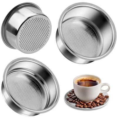 Kaffeefilter aus Edelstahl, 2 Stück, 51 mm, für 1 und 2 Tassen