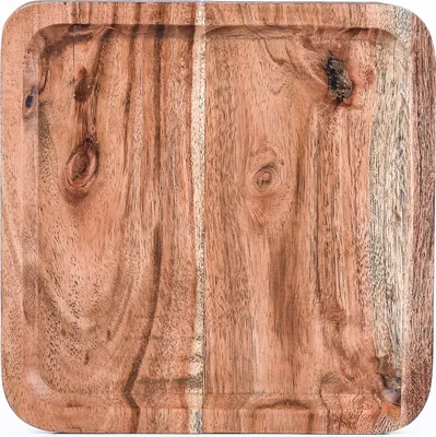 Produktbild von Marrakesch Serviertablett aus Holz 20x20cm groß | Tablett Servierplatte Anea modern als Tischdeko