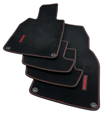 Productafbeelding van Porsche 992 vloermatten, Brabus 911, zwart, velours