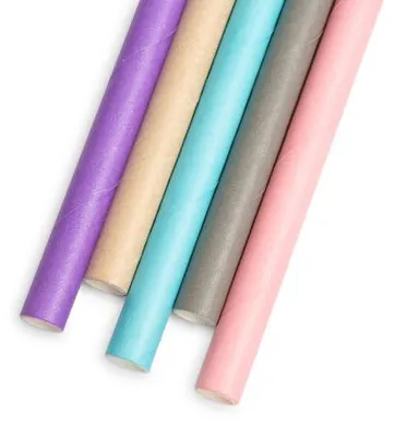 Immagine prodotto di Cannuccia di carta - color pastello - 197 x 6 mm - 5 colori