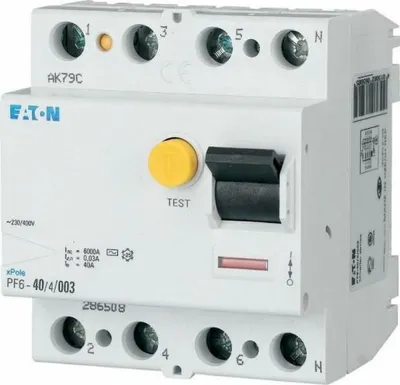 Immagine prodotto di Protettore di corrente EATON TYPE A 4P 25A 6kA 30mA