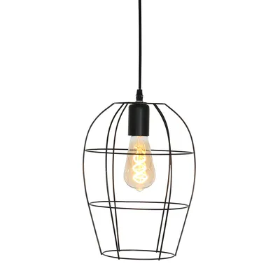 Image de Mexlite - suspension - Minimalics - noir - métal - Ø 15cm - E27 - 2705ZW