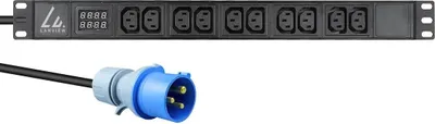 Immagine prodotto di Lanview 19'' rack mount power strip 1U 16A with 10 x C13 socket (LVR-3MIEC-AMP-10C13)
