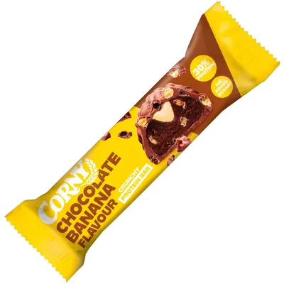 Produktbild von Corny Protein Crunchy Chocolate Banana 45g, KI-generiertes Bild