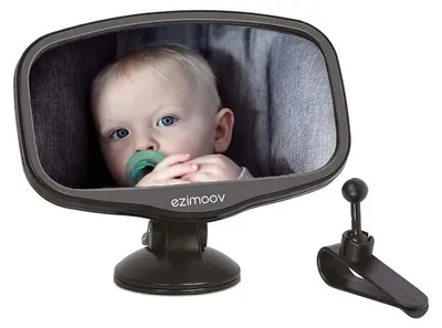 Produktbild von Ezimoov Spiegel Mit Clip + Saugnapf Silber Kinder Silber One Size