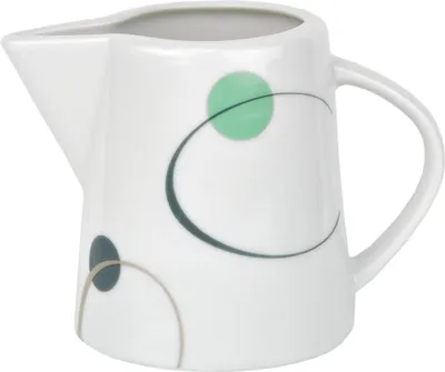 Zdjęcie produktu dla Dzbanek na mleko Corona 22cl porcelana biała z dekoracją