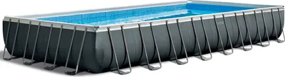 Produktbild von INTEX 26378NP Framepool-Set Steinbach Ultra Quadra XTR eckig 975x488x132 cm inkl. Sandfilteranlage, Leiter