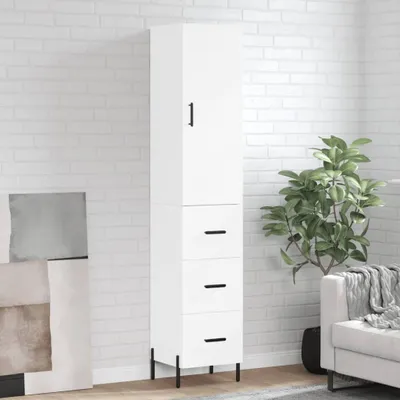 Produktbild von vidaXL Highboard Weiß 34,5x34x180 cm Holzwerkstoff