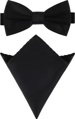Produktbild von Ladeheid Herren Schmale Fliege & Einstecktuch Set M/P (12cm x 6cm, 22cm x 22cm)