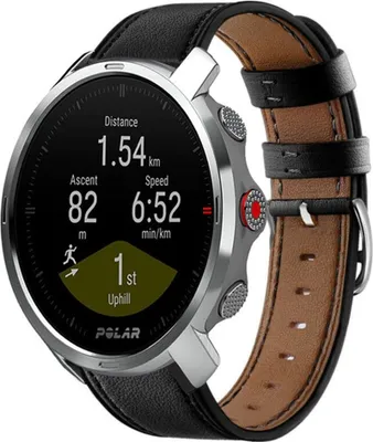 Produktbild von Strap-it Polar Grit X Lederarmband (glatt-Schwarz)