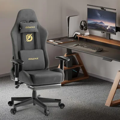 Immagine prodotto di Sedia ergonomica da gaming - Sedia da ufficio - Sedia per computer - Poltrona reclinabile - Sedia da gaming con poggiapiedi