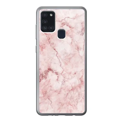 Produktbild von MuchoWow® Handyhülle Schutzhülle Hülle für Samsung Galaxy A21s Marmor - Rosa - Luxus Silikon Softcase Handy Hülle - Hartschale