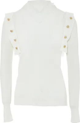 Image de Pull en maille pour femme MALUBA - Blanc, XS/S