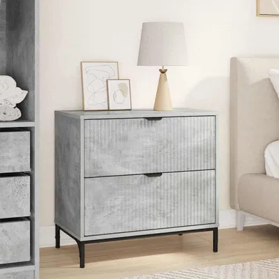 Zdjęcie produktu dla vidaXL Stolik nocny betonowy szary 63,5 x 36 x 61 cm materiał drewnopochodny