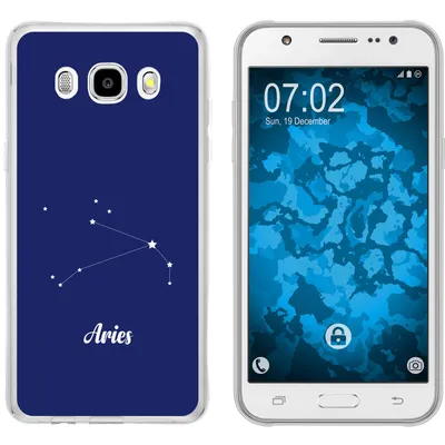 Produktbild von PhoneNatic Case kompatibel mit Samsung Galaxy J5 (2016) J510 Silikon-Hülle SternzeichenAries M11
