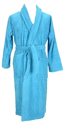 Produktbild von ARTG - Morgenmantel für Herren/Damen Uni, Schalkragen LT5006 (S-M) (Aquablau)