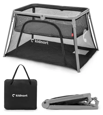 Image de Lit de voyage Kidnort Bleke 2 en 1 noir, Image générée par une IA