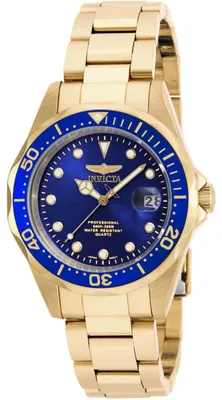 Zdjęcie produktu dla Invicta Pro Diver 17052 Zegarek Męski - Mechanizm Kwarcowy - Stal Nierdzewna z Niebieską Tarcza - 37 mm