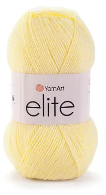 Produktbild von YarnArt Elite 226 Acrylgarn 100g/300m Sport – weich & leicht, Gelb-Gold (Limonade)