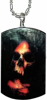 Produktbild von Totenkopf Platte an einer Kugelkette Dog Tag Totenkopf necklace Dog Tag Skull