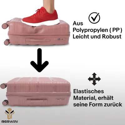 Produktbild von Berwin Reisekoffer Hartschalenkoffer Trolley Modell Torna Dusty Rose 4er Set MS-19821