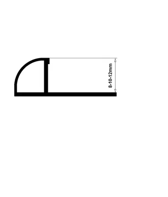 Produktbild von Alu Viertelkreis Profil Fliesenschiene gold matt L270cm 10mm