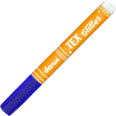 Zdjęcie produktu dla Darwi Tex Fabric Glitter Marker Pisak do tkanin Violet 6 ml 1 szt.
