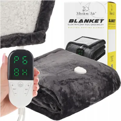 Obrázok produktu pre VEĽKÁ MÄKKÁ HRÚBKA ELEKTRICKÁ DEKA vyhrievacia podložka DIAĽKOVÉ OVLÁDANIE ČASOVAČ 120 W 150 x 180 cm
