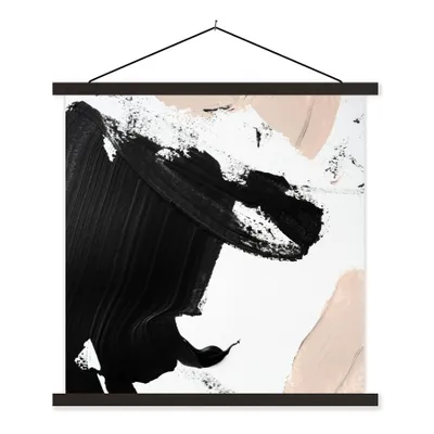 Produktbild von MuchoWow® Textilposter Farbe - Design - Abstrakt 90x90 cm mit schwarzem Rahmen - Magnetisches