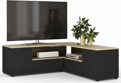 Produktbild von TV-Schrank Cleo 130cm - schwarz/quecksilber