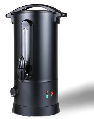Image de Peviasot, appareil de chauffage pour vin chaud de 10 litres, 1500W, distributeur de boissons chaudes en acier inoxydable avec thermostat, indicateur de niveau d'eau, couleur noire