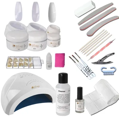 Produktbild von UV Gel Starterset mit Fiberglas Gel inklusive UV/LED Gerät