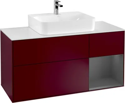 Produktbild von V&B Waschtischunterschrank Wandbeleuchtung Finion 120cm, Pl w m, Reg re Anthrac. m, Peo m