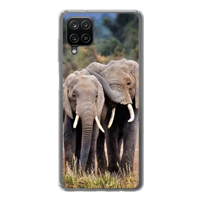 Produktbild von MuchoWow® Handyhülle Schutzhülle Hülle für Samsung Galaxy A12 Elefant - Tiere - Bäume - Natur Silikon Softcase Handy Hülle - Bild