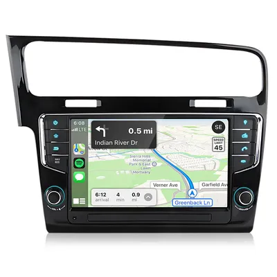 Zdjęcie produktu dla Radio samochodowe 2DIN z systemem Android 14, 9-calowy ekran, CarPlay, 2+64G, tuner DAB+, nawigacja GPS, wejście USB, Bluetooth, Wi-Fi, kompatybilne z Golf VII (mk7) 2013-2017, sterowanie z kierownicy (SWC), RDS, DSP