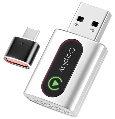 Draadlose CarPlay Adapter, Mini, Plug & Play, USB A/C