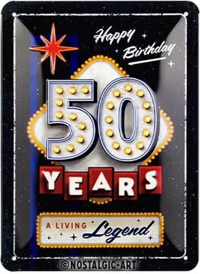 Produktbild von Nostalgic-Art - Blechschild 15x20 cm - 50 Years Birthday
