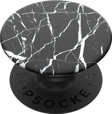 Produktbild von PopSockets | PopGrip | Ausziehbarer Sockel und Griff für Smartphones und Tablets | Fingerhalter Schwarz Marble