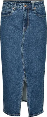 Produktbild von VERO MODA Langer Denim Jeansrock mit Schlitz 5-Pocket Maxi Skirt Größe: S