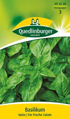 Produktbild von Quedlinburger Saatgut - Basilikum Grün - Samen - 492230