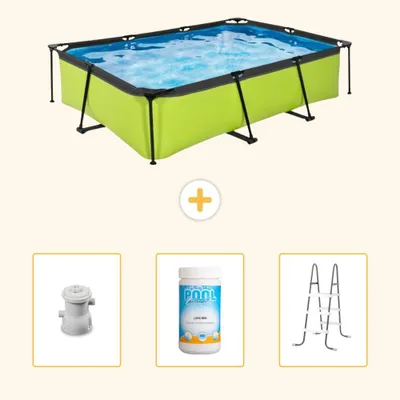 Immagine prodotto di Piscina fuori terra rettangolare - 300x200x65 cm - 4 pezzi - SCB84