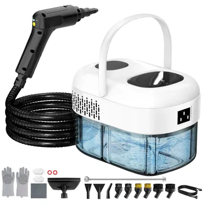 Produktbild von 1500W Dampfreiniger 3 bar 10S Aufheizzeit mit 18 Zubehörteilen 1400ML Tank 3 Gängen tragbarer dampfreiniger handdampfreiniger