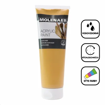 Obrázek produktu pro Akrylová barva Molenaer 250 ml - okrová