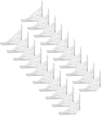 Image de 20 pcs Meubles Raccord d'angle Armoire d'angle en acier inoxydable Étagère