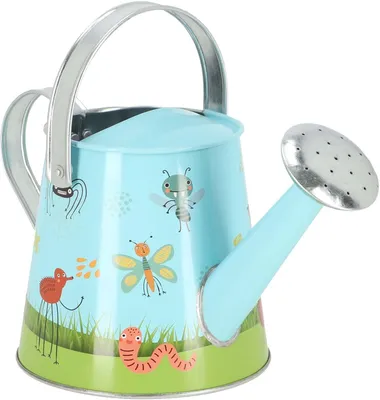 Kinder-Gießkanne aus Metall, 1,3 l, bunt, Insektenmotiv