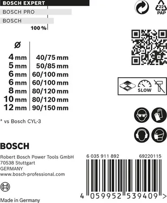 Produktbild von EXPERT CYL-9 Multi Construction Bohrer-Set, D= 4/5/6/6/8/10/12 mm, 7-tlg.
