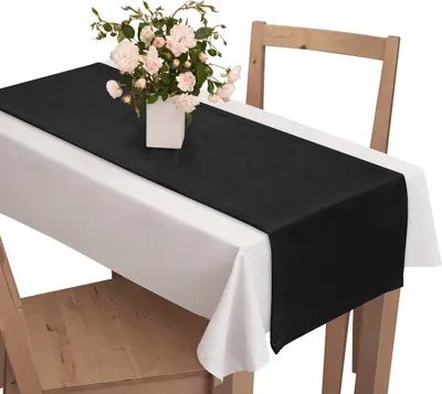 Zdjęcie produktu dla Voppi Bieżnik welurowy czarny 40x130 cm ozdoba na stół