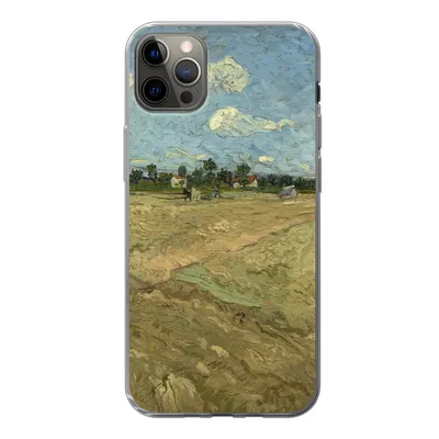Produktbild von MuchoWow® Handyhülle Schutzhülle Hülle für iPhone 13 Pro Max Gepflügte Felder - Vincent van Gogh Silikon Softcase Handy Hülle - Mobiltelefon